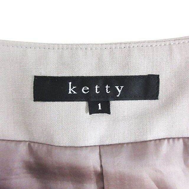 ketty(ケティ)のケティ スカート ボトムス ひざ丈 タック フレア ウール混 1 ライトブラウン レディースのスカート(ひざ丈スカート)の商品写真