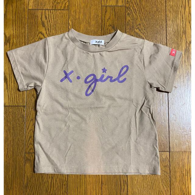X-girl Stages(エックスガールステージス)のx-girl 子供服　110  Tシャツ　ベージュ キッズ/ベビー/マタニティのキッズ服女の子用(90cm~)(Tシャツ/カットソー)の商品写真