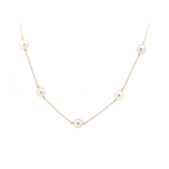 激安/新作 MIKIMOTO - ミキモト パール ステーションネック 14金