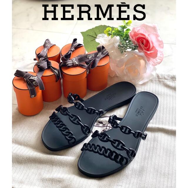 在庫高品質 Hermes フラット サンダル ラバーの通販 by ブランド