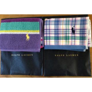 ラルフローレン(Ralph Lauren)のラルフローレン　Ralph Lauren  ウォッシュタオル　2枚  新品未使用(タオル/バス用品)