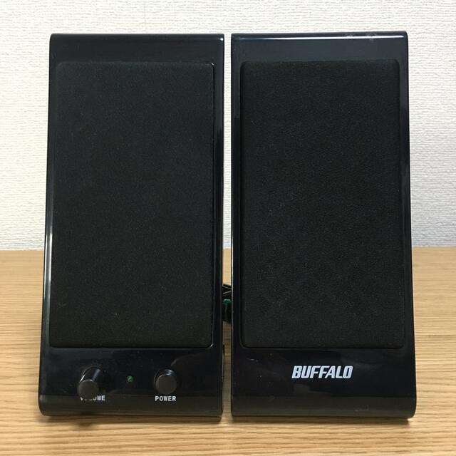 Buffalo(バッファロー)の980円!! PCスピーカー BUFFALO BSSP01U 中古 黒 動作品 スマホ/家電/カメラのPC/タブレット(PC周辺機器)の商品写真