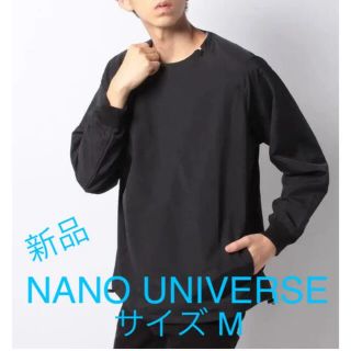 ナノユニバース(nano・universe)の[新品] ナノユニバース ナイロン ブルゾン ブラック M(Tシャツ/カットソー(半袖/袖なし))