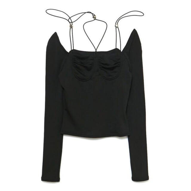 melt the lady strap blouse black