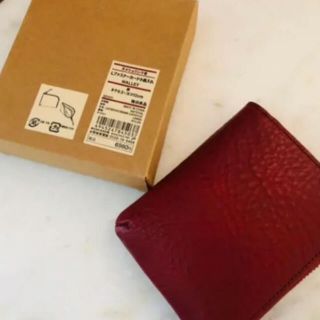 ムジルシリョウヒン(MUJI (無印良品))の【新品】MUJI ヌメシュリンク革 Ｌファスナーカード小銭入れ　(コインケース)