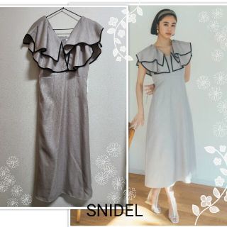 スナイデル(SNIDEL)の新品TAG付★SNIDEL☆フリルカラーノースリーブワンピース(ロングワンピース/マキシワンピース)