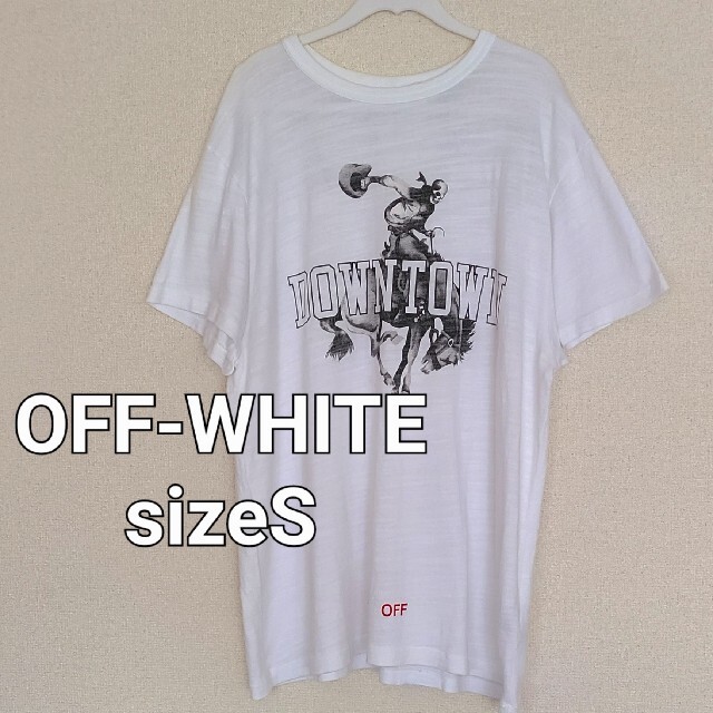 【美品】オフホワイト　男女兼用　Tシャツ　L 新品