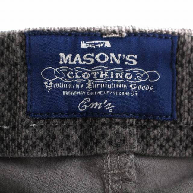 MASON'S(メイソンズ)のメイソンズ テーパードパンツ ジップフライ 総柄 コットン 46 M グレー メンズのパンツ(スラックス)の商品写真