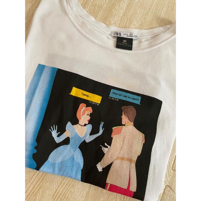 ZARA(ザラ)のZARA Disney プリンセス　前後プリント　tシャツ　流行 メンズのトップス(Tシャツ/カットソー(半袖/袖なし))の商品写真