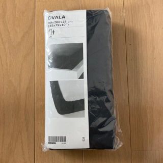 イケア(IKEA)のIKEA DVALA シーツ　シングル　ブラック(シーツ/カバー)