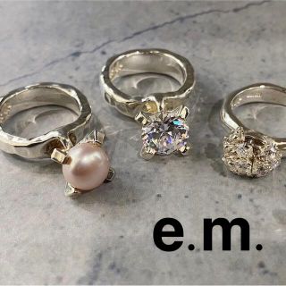 e.m. - e.m.揺れるジルコニアリングの通販 by ▽i's shop｜イーエム