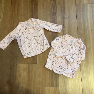 エイチアンドエム(H&M)の【★】H&M 短肌着　2着セット　62(肌着/下着)