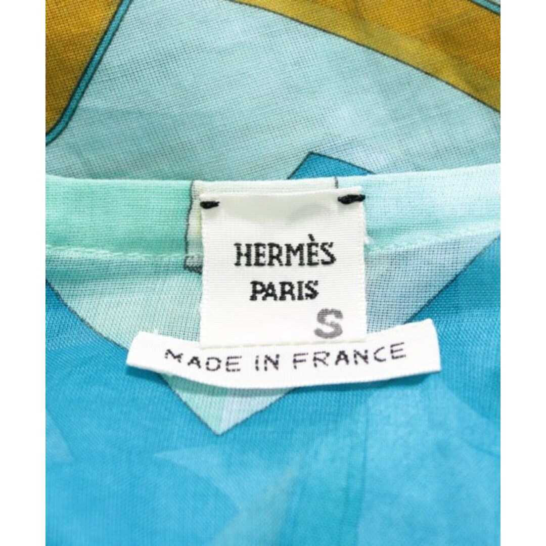 Hermes(エルメス)のHERMES エルメス ワンピース 34(XXS位) 青x緑x白等(総柄) 【古着】【中古】 レディースのワンピース(ひざ丈ワンピース)の商品写真