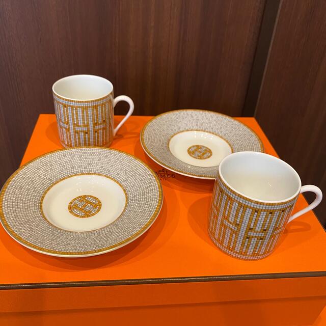 エルメス HERMES モザイク ヴァンキャトル コーヒーカップ&ソーサー ペア