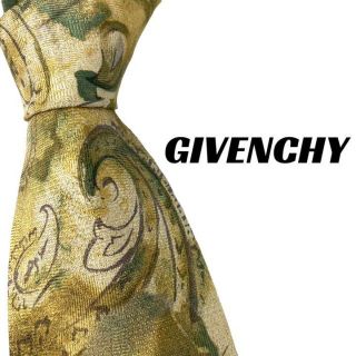 ジバンシィ(GIVENCHY)の【3216】美品！GIVENCHY ジバンシー　ネクタイ　グリーン系　総柄(ネクタイ)