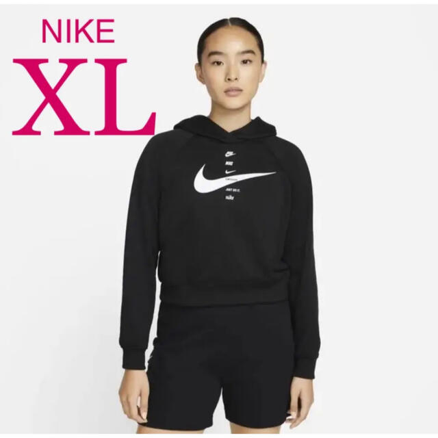 NIKE(ナイキ)の【新品】NIKE ナイキ XL スウッシュ フリース BB フーディ 訳あり レディースのトップス(パーカー)の商品写真