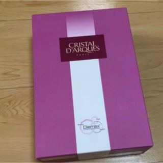 クリスタルダルク(Cristal D'Arques)のクリスタルダルク レディーダイヤモンド フルートグラス ペア ピンク(グラス/カップ)