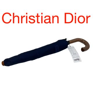 クリスチャンディオール(Christian Dior)のクリスチャンディオール　折りたたみ傘　日傘　ネイビー(傘)