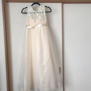 アイボリー　ロングドレス　170cm(ドレス/フォーマル)