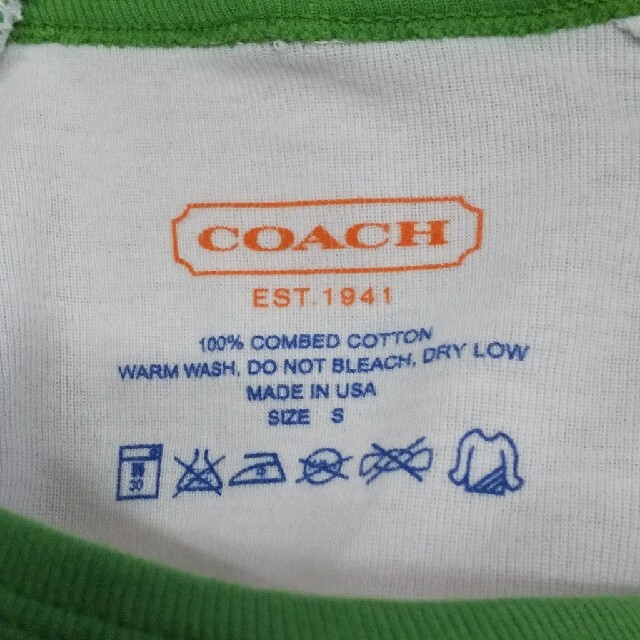 COACH(コーチ)の最安値【S】COACH Tシャツ レディースのトップス(Tシャツ(長袖/七分))の商品写真
