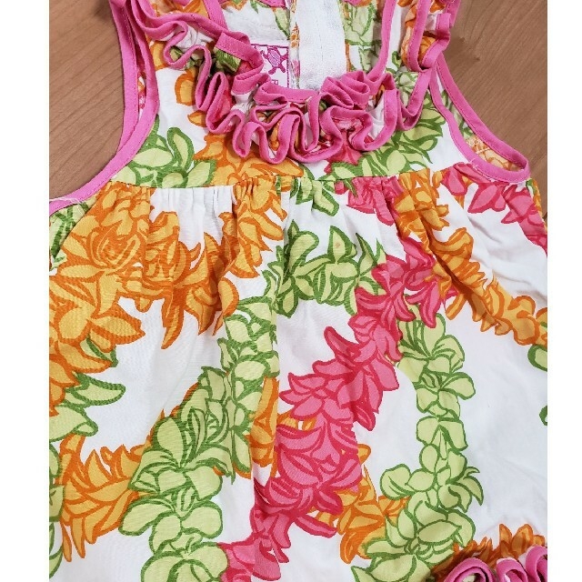 MADE IN HAWAII　90 レイ風模様　セットアップ キッズ/ベビー/マタニティのキッズ服女の子用(90cm~)(ワンピース)の商品写真