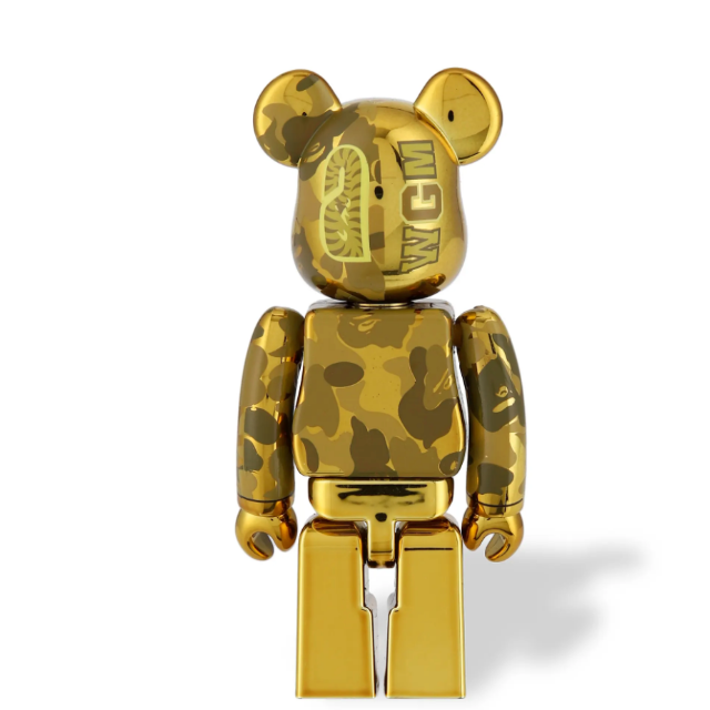 BapeBAPE CAMO SHARK BE@RBRICK Gold 100&400%