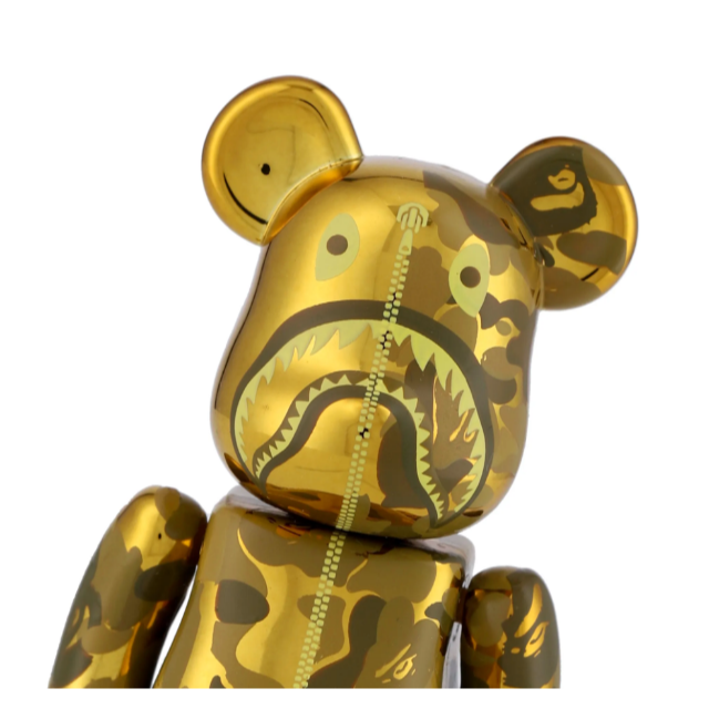 BapeBAPE CAMO SHARK BE@RBRICK Gold 100&400%