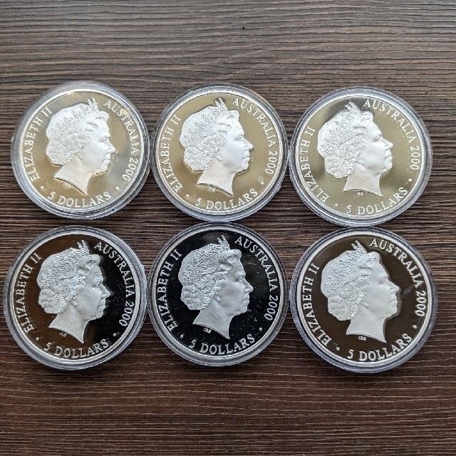 シドニーオリンピック記念銀貨６　貨幣　発行記念　公式記念　メダル　コイン　銀製