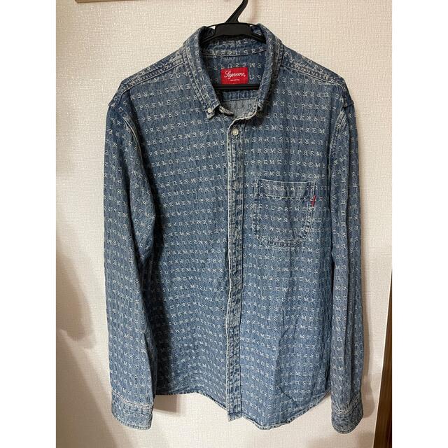supreme Jacquard Logos Denim Shirt - 1