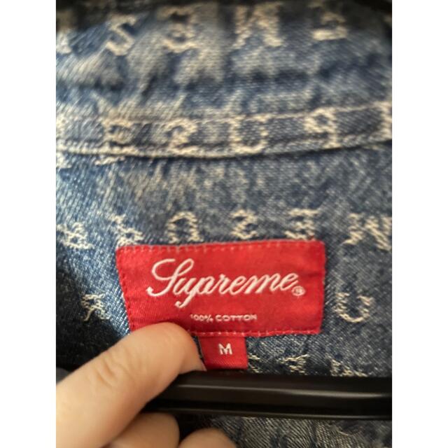 supreme Jacquard Logos Denim Shirt - 3