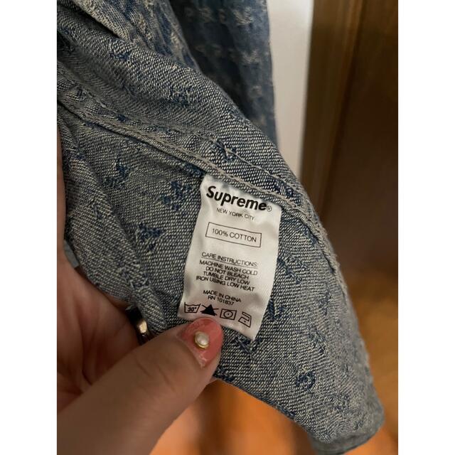 supreme Jacquard Logos Denim Shirt - 6