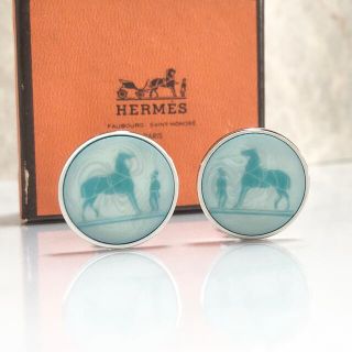 Hermes - エルメス イヤリング コロゾ ヤシ シルバー 銀 ホース 馬