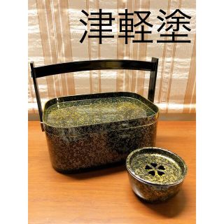 津軽塗 茶びつ 茶こぼし(食器)