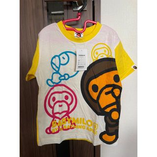 アベイシングエイプ(A BATHING APE)のyu様専用　BAPE KIDS MILO tシャツ　サンプル品　黄120cm(Tシャツ/カットソー)