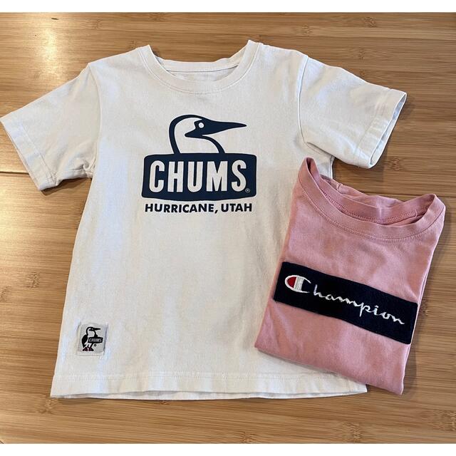 CHUMS(チャムス)のチャムスとチャンピオン 半袖T  2枚セット　キッズ キッズ/ベビー/マタニティのキッズ服男の子用(90cm~)(Tシャツ/カットソー)の商品写真