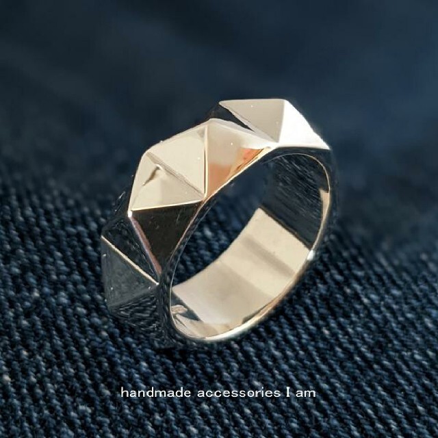 スタッズワイドリング　シルバー925 　18号 メンズのアクセサリー(リング(指輪))の商品写真