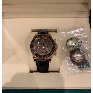 ロレックス(ROLEX)のROLEXデイトナ116515LN エバーローズゴールド　アラビア　レザーベルト(腕時計(アナログ))