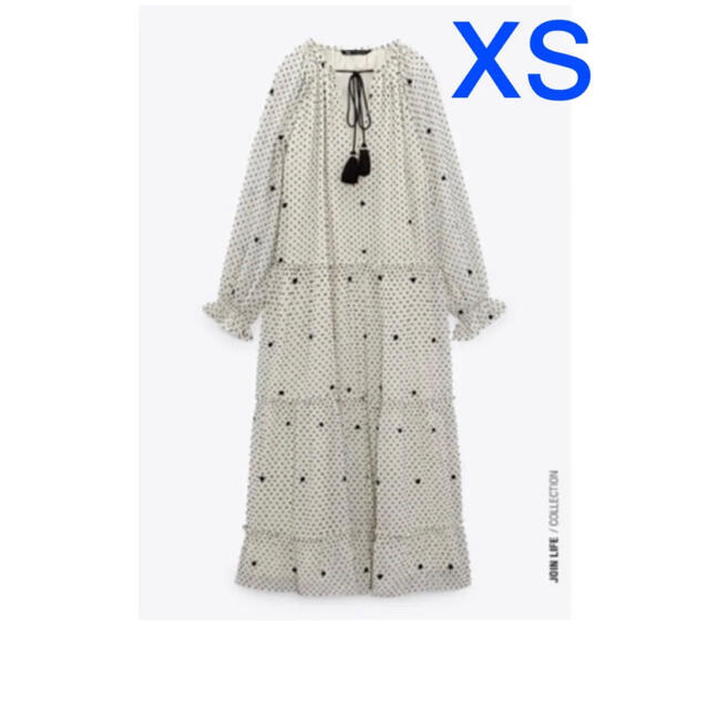 zara  オーバーサイズドットメッシュワンピース  xs