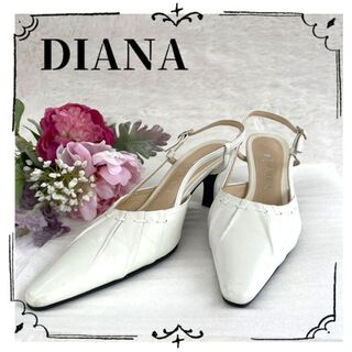 ダイアナ(DIANA)の✨【DIANA】ダイアナ　パンプス　ホワイト　ポインテッドトゥ　夏　白　レザー(ハイヒール/パンプス)