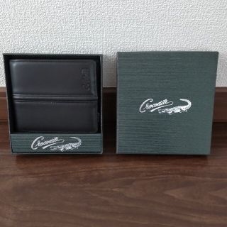 クロコダイル(Crocodile)の★新品・未使用　クロコダイル　黒　メンズ　財布　二つ折り　Crocodile(折り財布)