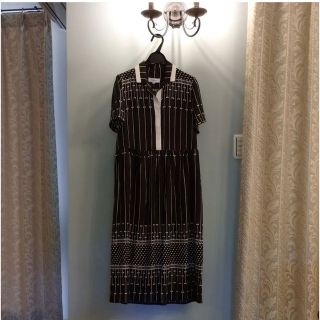 カルヴェン(CARVEN)の新品★carvenシルクワンピースDrawerドゥロワー取扱 タグ付き(ひざ丈ワンピース)