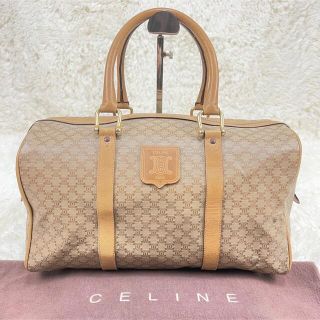 セリーヌ(celine)のセリーヌ ボストンバッグ ミニ マカダム柄 トリオンフ PVC レザー ベージュ(ボストンバッグ)