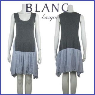 ブランバスク(blanc basque)のブランバスク BLANC basque ドッキング ワンピース チュニック M(ひざ丈ワンピース)