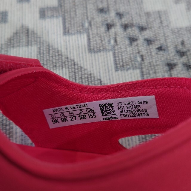 adidas(アディダス)の☆アディダス サンダル 16cm ピンク キッズ/ベビー/マタニティのキッズ靴/シューズ(15cm~)(サンダル)の商品写真