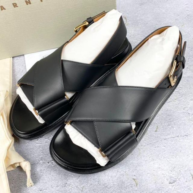 レビュー高評価の商品! MARNI マルニ フスベット サンダル 36 日本公式品 ツチノコ様専用★MARNI マルニ フスベット サンダル サンダル