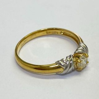 K18Pt900 高品質ダイヤモンドリング D0.20ct サイズ13号の通販 by