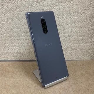 エクスペリア(Xperia)の【超美品】SONY Xperia1 SOV40 グレー 本体 SIMロック解除済(スマートフォン本体)