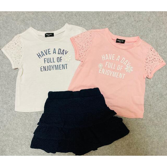 COMME CA ISM(コムサイズム)のCOMME CA ISM☆女の子　100㎝　Tシャツ&キュロット キッズ/ベビー/マタニティのキッズ服女の子用(90cm~)(Tシャツ/カットソー)の商品写真