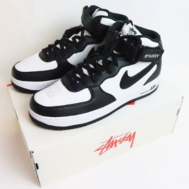 STUSSY NIKE Air Force 1 Mid パンダ 27.5cm