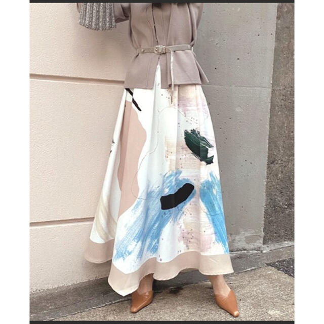 お値下げ！ameri vintage PAINTING FLARE SKIRT